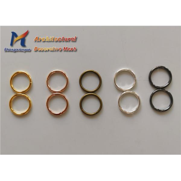 1.5mm 15mm Ring Mesh Fabric Hotel Decorative Metal Mesh Panels