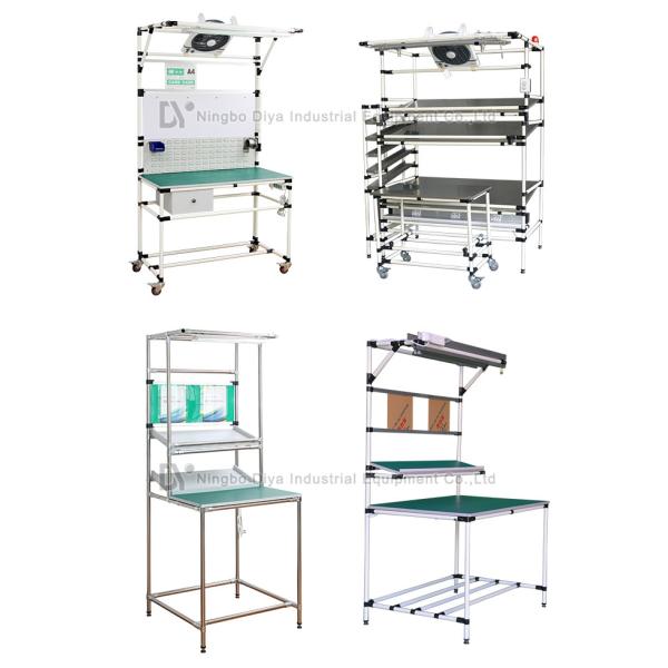 Anti Static Production Industries Workbench ,Black Lean Tube Detection Workbench