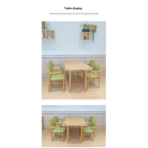 Popular Solid Wood Leisure Dining Table and Chairs Dining Room Rectangular Table