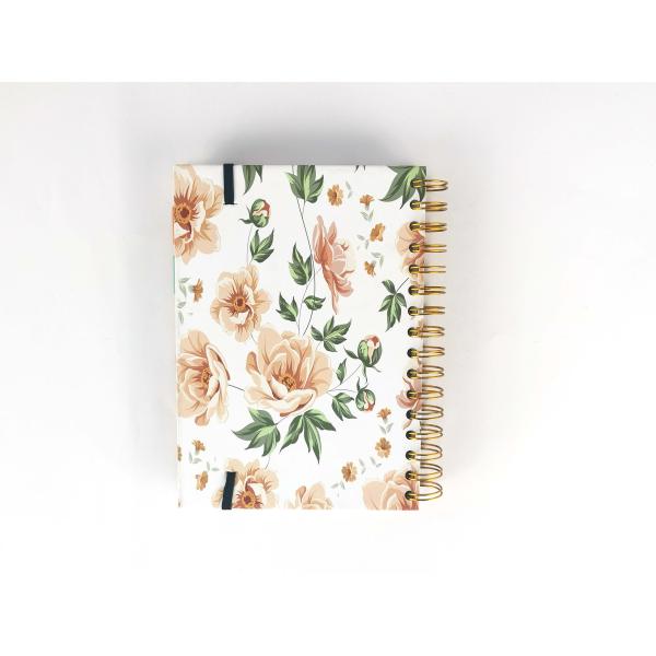 Horizontal Layout Monthly Planner Journal with Divider Tab Pages and Elastic Closure