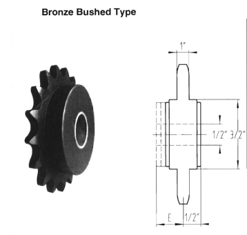 Custom Bronze Bushed Roller Chain Idler Sprocket Forging