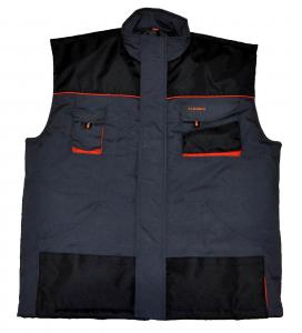 Classic Winter Warm Work Vest With 65% Polyester & 35% Cotton Canvas And 600D Oxford Fabric