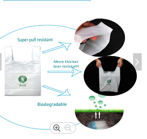Packaging Shopping Bag Biodegradable PLA Environmentally Friendly Plastic Bags