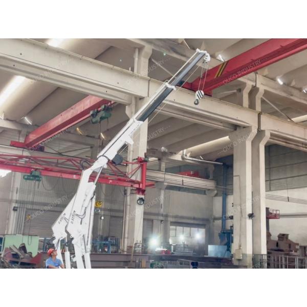 Innovative 0.5 Ton Provision Crane Knuckle And Telescopic Boom On Ship