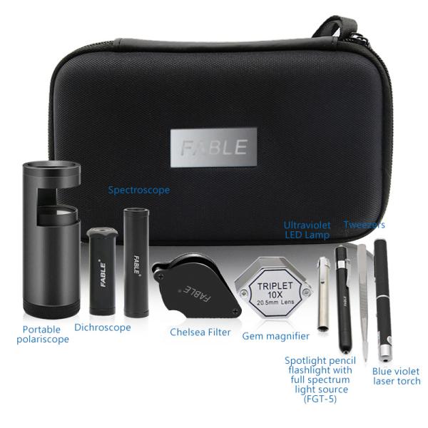 Mini Portable Gem Identification Tools FGB-9 With 9 Items