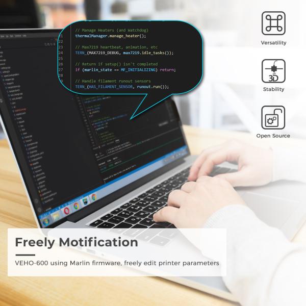 Antinsky Tronxy VEHO 800-2E 2-IN-1 FDM Large Format 3D Printer 800*800*800mm Huge Build Size Direct Drive Dual-axis Guide