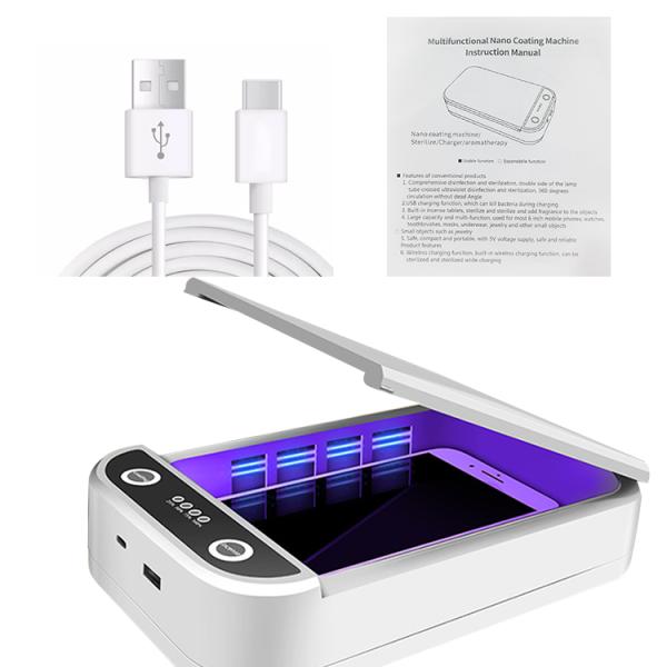 DC 5V Uv Sanitizer Box White Color Automatic Aromatherapy Kill Viruses Bacteria