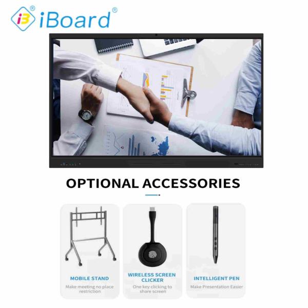 Interactive Flat Panel Touch Screen Monitor Smart Board with Build in Camera and Microphone for Conference Meeting & Teaching