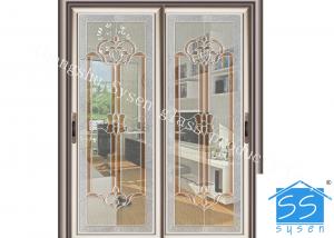 China Bevel Clear Sliding French Patio Doors , Safety French Glass Sliding Patio Doors on sale