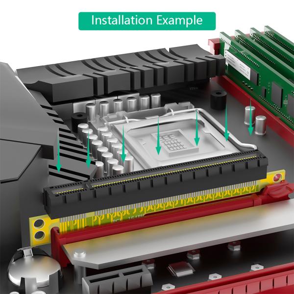 PCI-E 4X to 16X Riser Card 107.6mm for Laptop PCI Express 3.0