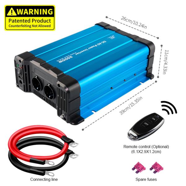 2000W Off Grid FS Power Inverter Dc To Ac Pure Sine Wave 12V To 220V