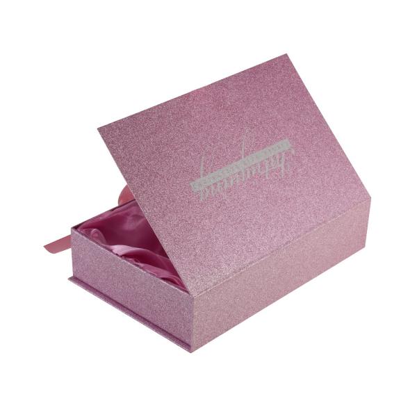 Recycled Foldable Magnetic Closure Gift Box With Ribbon Multipurpose