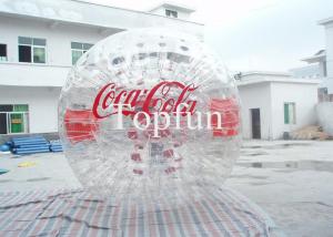 Quality PVC / TPU Inflatable Zorb Ball , Inflatable Touch Advertising Logo Bubble Soccer for sale