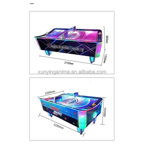 Plastic Coin Operated Curved Arcade Air Hockey Table machine Video Games Simulator