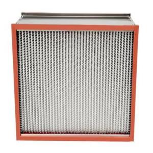 Stainless Steel Frame Deep Pleat HEPA Filter High Temperature Resistant