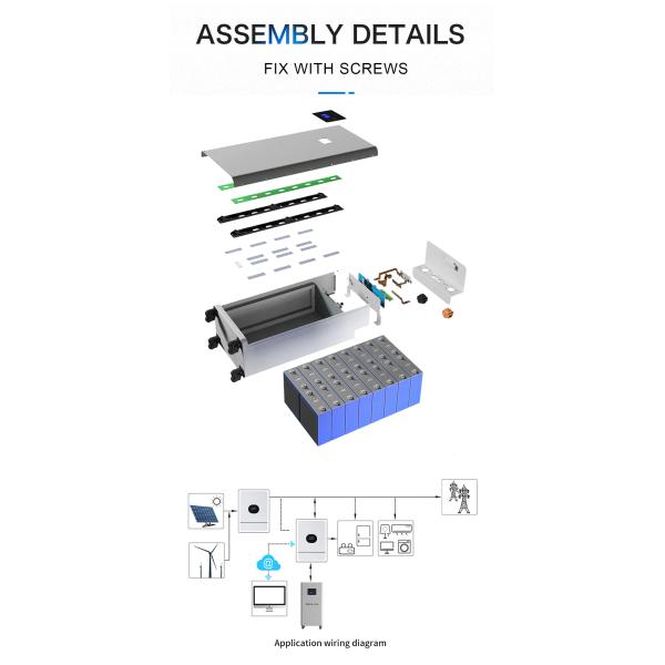 EU Stock Seplos 48V 280Ah/314Ah DIY Lithium LiFePO4 Battery Kits V3.0 Standing case for Home Solar