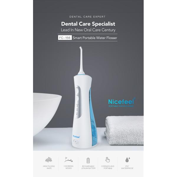 2 Minutes Timing Portable Dental Water Pick Cordless Water Flosser Teeth Cleaner