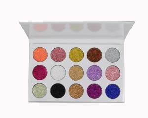 Quality Private Label Eyeshadow Palette 15 Color Glitter Eyeshadow Pressed Glitter for sale
