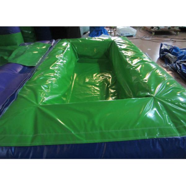 Dark Green Large Commercial Inflatable Water Slides / Bounce House With Slide