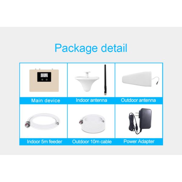 70dB Gain Cell Phone Signal Amplifier Dual Band 850MHz 1900MHz