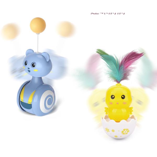 Interactive Automatic 360° Rolling Cat Toy Ball With Feather for Indoor Cats