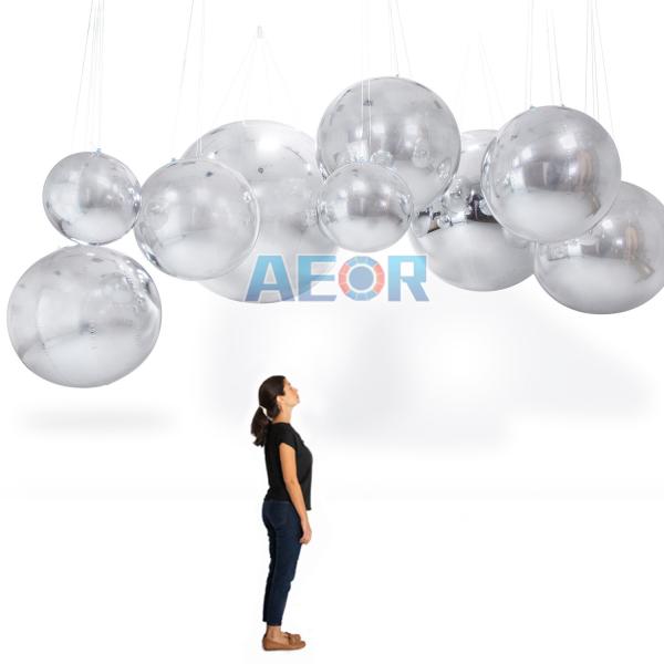 120CM Colorful PVC Inflatable Mirror Ballon For Decorative Purpose For Party And Events