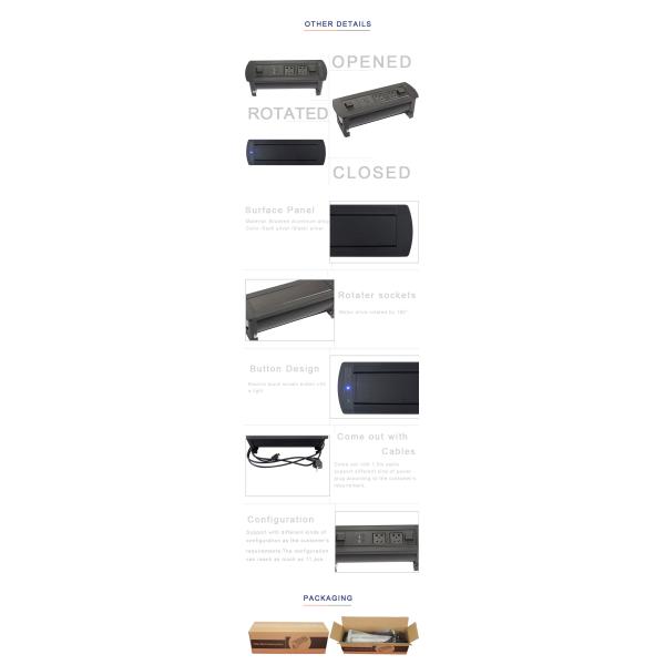 Customized conference usb charger built-in table power socket