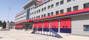 Quality Red / Blue Color Fire Station Folding Doors ISO 9001 Folding Industrial Doors for sale