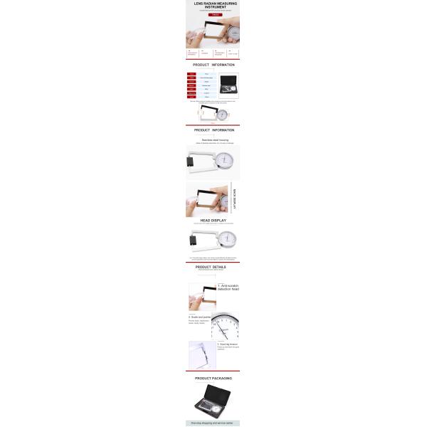 TM005 Optical Lens Testing Tool, Lens Calibrator, Thickness Gauge, Eyeglass Lens Center Thickness Gauge