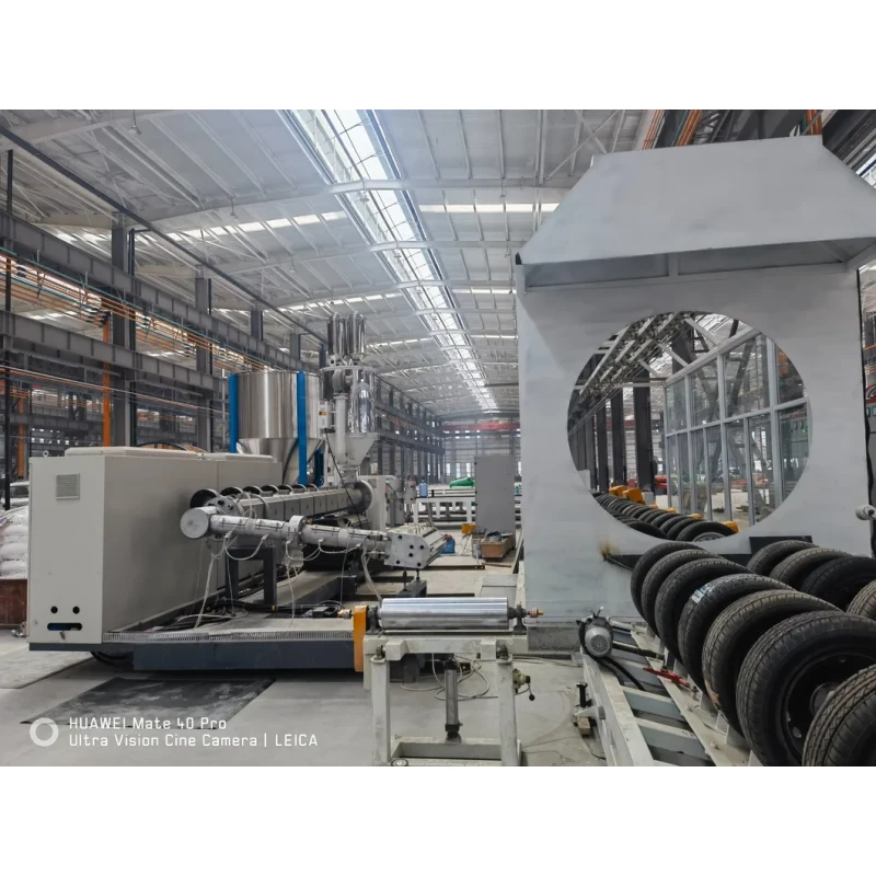 Large Diameter PU Spray Foaming PE Wrapped Preinsulation Pipe Continuous Production Line
