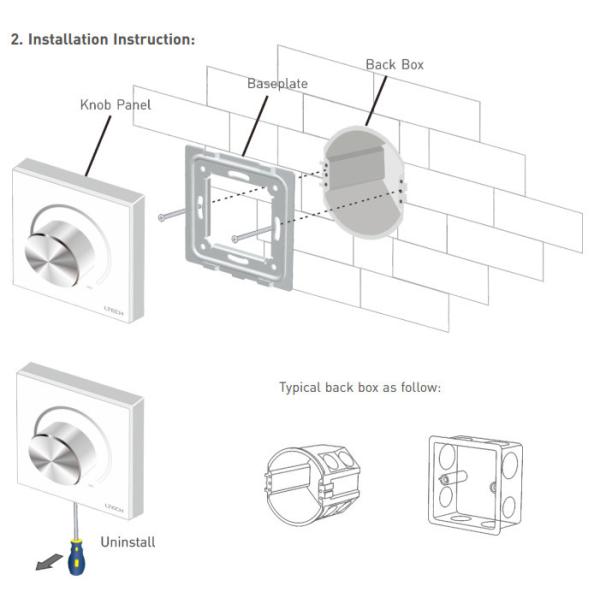 Commercial Led Dimmer Switch AC 200-240V 50-60Hz Interference - Free