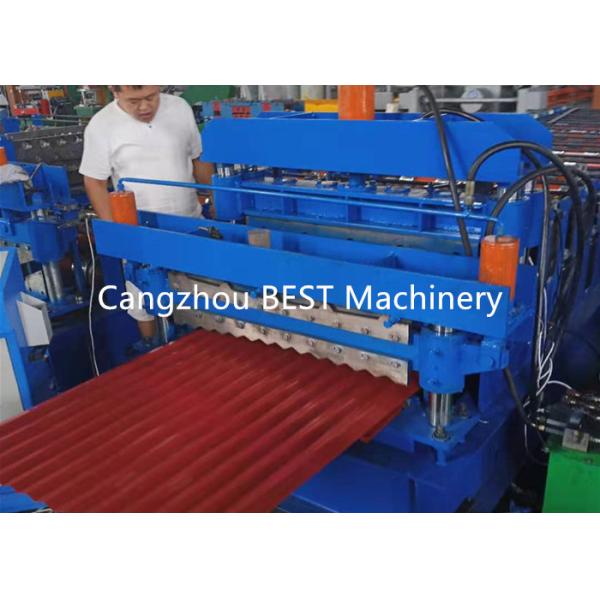 Corrugated Double Layer Roofing Sheet Roll Forming Machine With No Noise