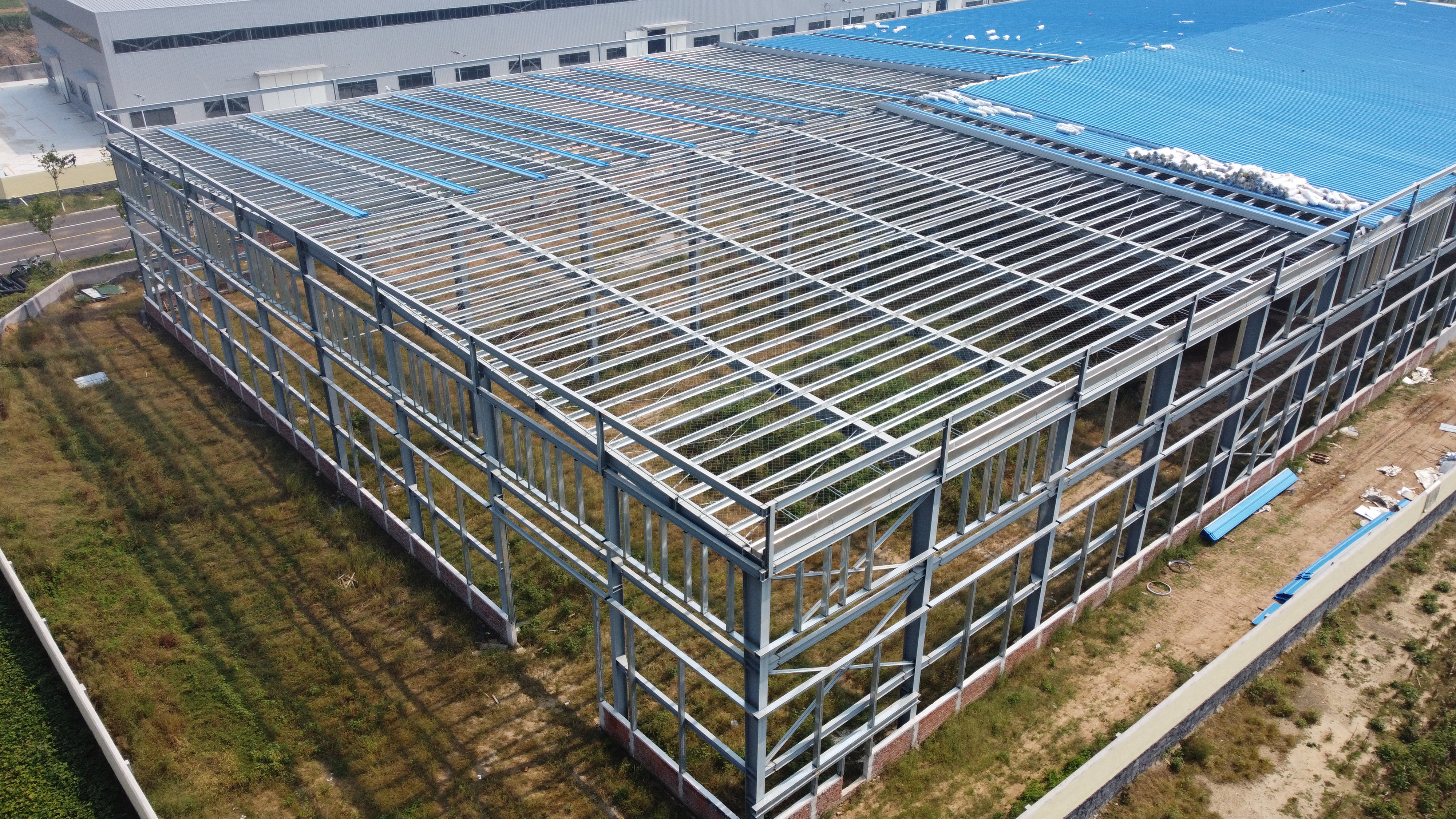 Completed steel structure workshop facility