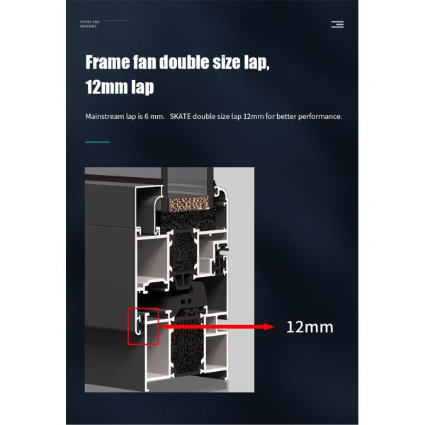 Standard Triplex Glass Aluminum Casement Windows with Mosquito Net and Screen Netting
