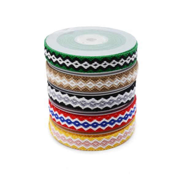 Hats Carpets Garments 20mm Polyester Jacquard Webbing