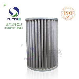 Quality Natrual Gas Cartridge Filters G series with Polyester Needle Punched Felt 400g/m2 G2.0 for sale