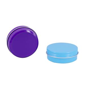 Quality Colorful aluminium jar, aluminium tin for lip balm,cream,wax,butter,groom,samples,tea for sale