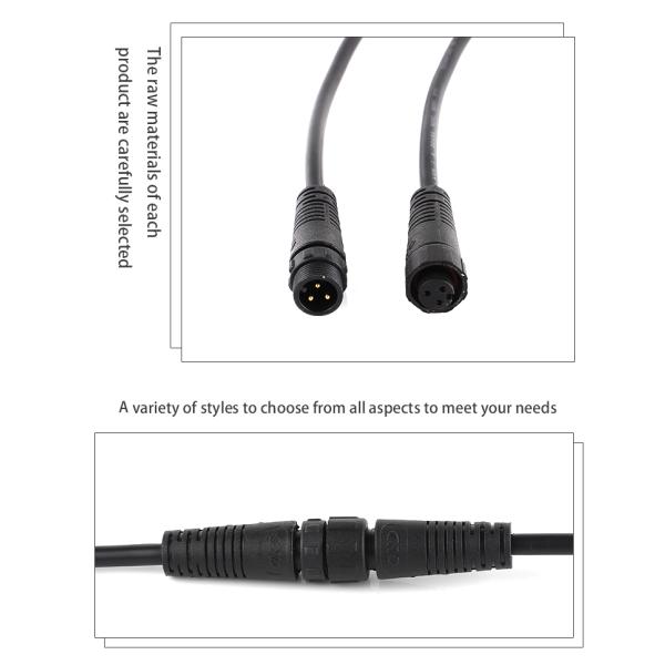 LED Lamp Sensing Connector Car Quick Docking Direct Plug M12 Waterproof Aviation Male And Female Plug Cable