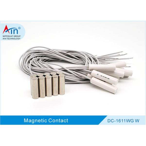 DC-1611WG W; Cylindrical Embedded Sealed Magnetic Door Window Contact Reed Switch For Home