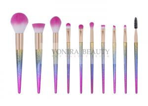 China Customized 10pcs Professional Makeup Brush Set With Gradient Color Handle on sale