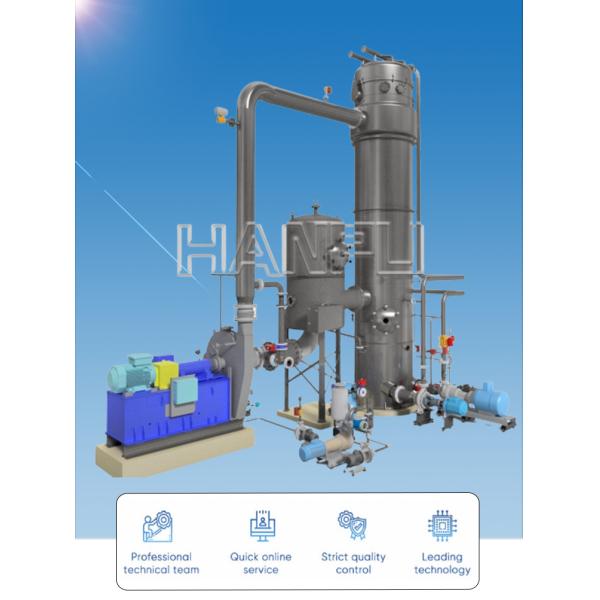 Lithium Manganate Mvr Falling Film Mvr Evaporator System Zero Liquid For Ethanol Recovery/Water Treatment