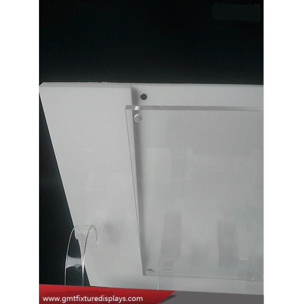 Removal Countertop Plexiglass Watch Display Rack White & Clear Acrylic Watch Stand