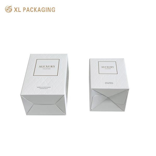 Custom Foldable Cosmetic Paper Box with Eco-friendly Cotton Art Card and Full-Surface Embossed Diamond Grid