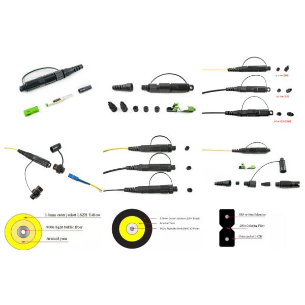 Single Mode Waterproof 250μM Fiber Optic Connectors
