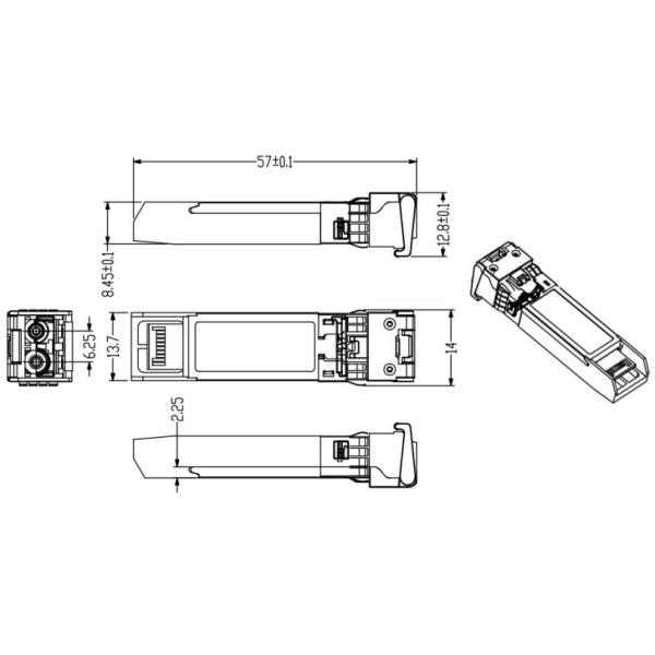 10G SFP Module LC Singlemode 1310Nm 10Km DDM 10GBase-LR SFP+ Transceiver For Open Switch