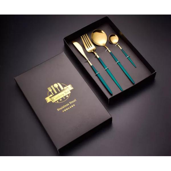 Flatware Dinnerware Packaging Boxes With 410 Stainless Steel Spoon And Fork