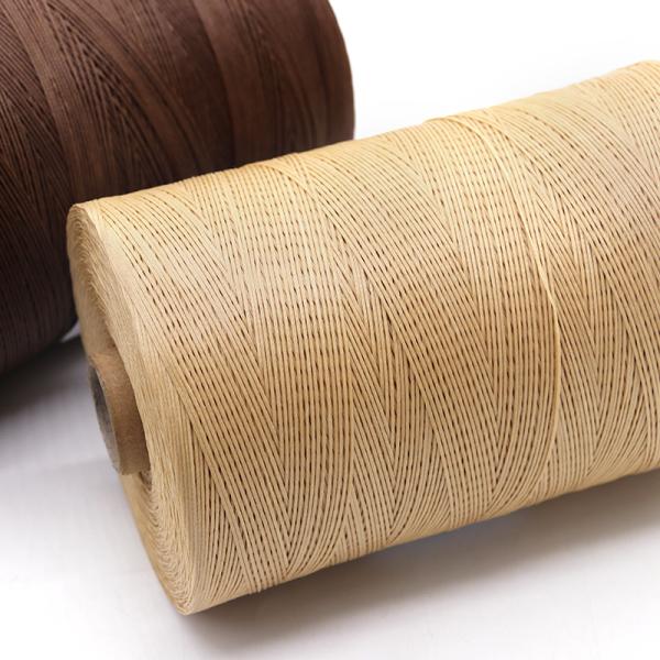 1kg Per Cone Flat Wax Thread 150D/16 Polyester for Leather Goods Chemical Resistance