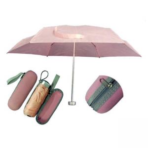 Quality Colorful Mini Folding Umbrella , Mini Lightweight Umbrella Customized Printing Logo for sale