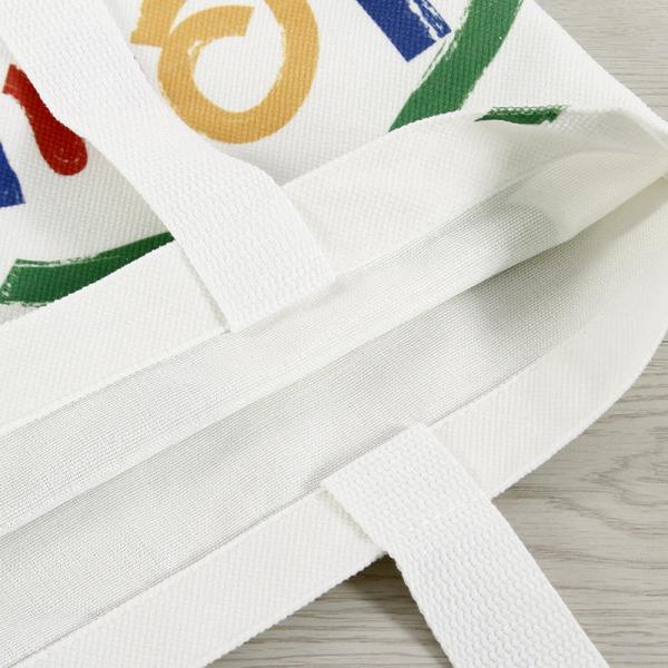 Large Capacity Customized Color Canvas Shopping Bag with Smiley Face Design and Logo