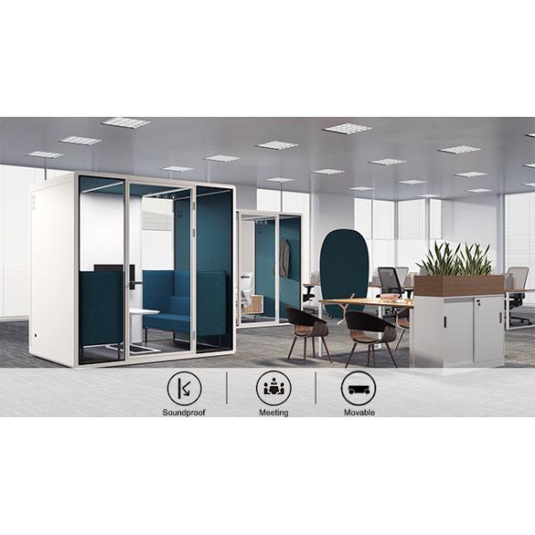 Silent Cabin With Intelligent Control For Exhibition Silent Booth L Size For 4 Person Team Meeting